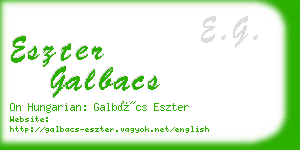 eszter galbacs business card